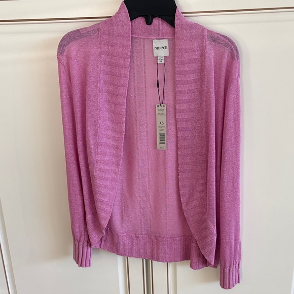 NWT Nic & Zoe Light Purple Women's Cardigan - Picture 1 of 6